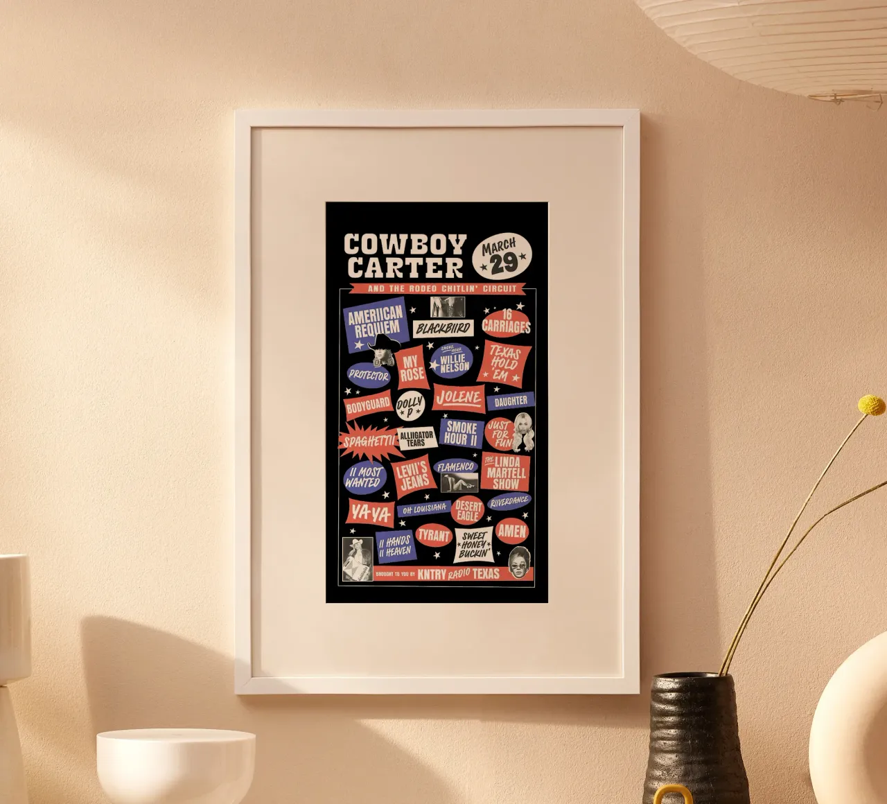 Sii il cowboy Carter poster da martina