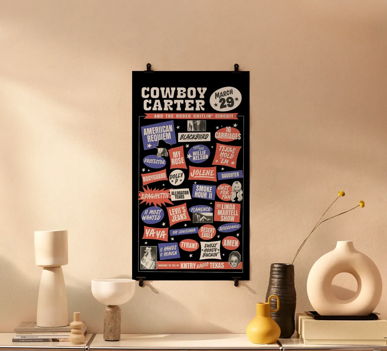 Sii il cowboy Carter poster da martina