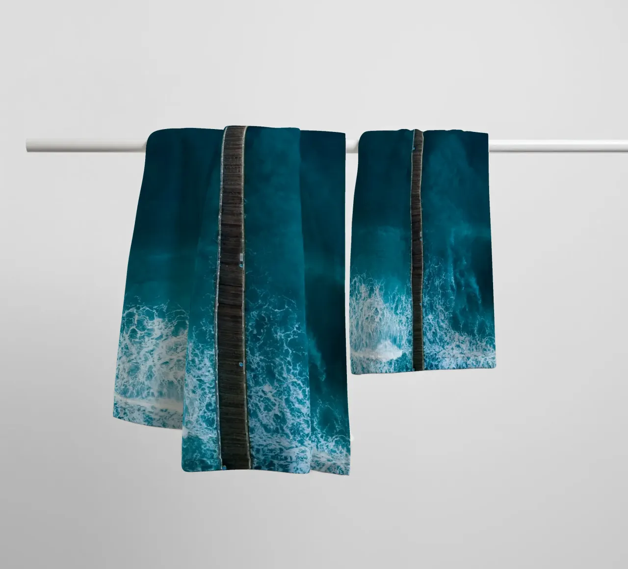 onde aeree asciugamano da bagno da Bleu