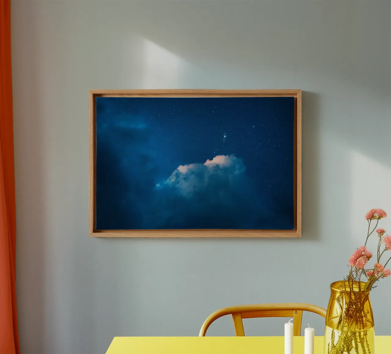 quiete stellare tela con Cornice a cassetta da Bleu