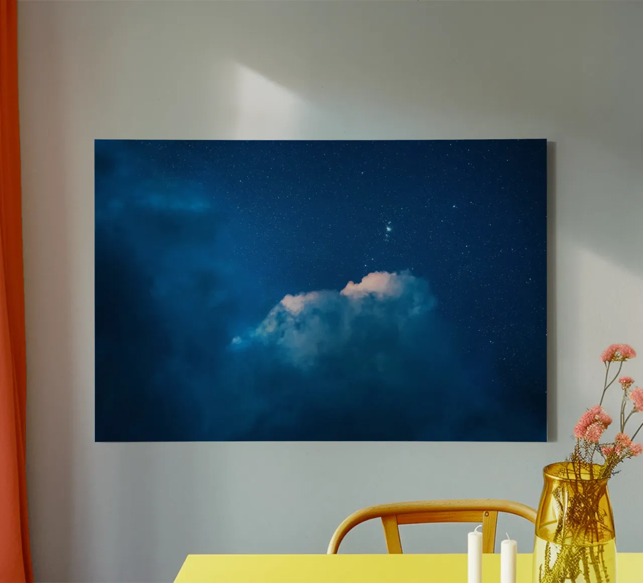 quiete stellare tela con Cornice a cassetta da Bleu