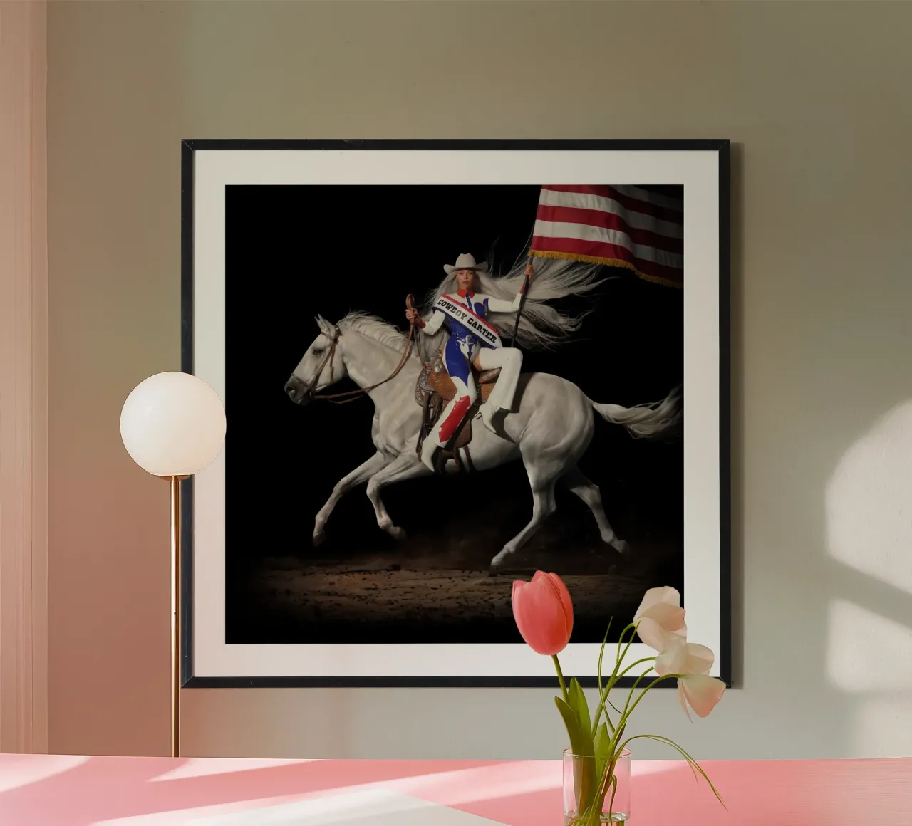 Cowboy carter poster con telaio in plastica da martina