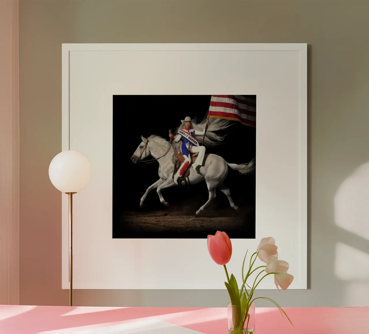 Cowboy carter poster con telaio in plastica da martina
