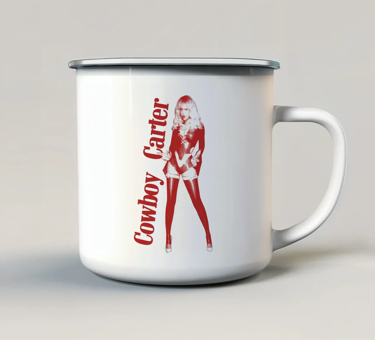 Cowboy Carter Rosso tazza in smalto da martina