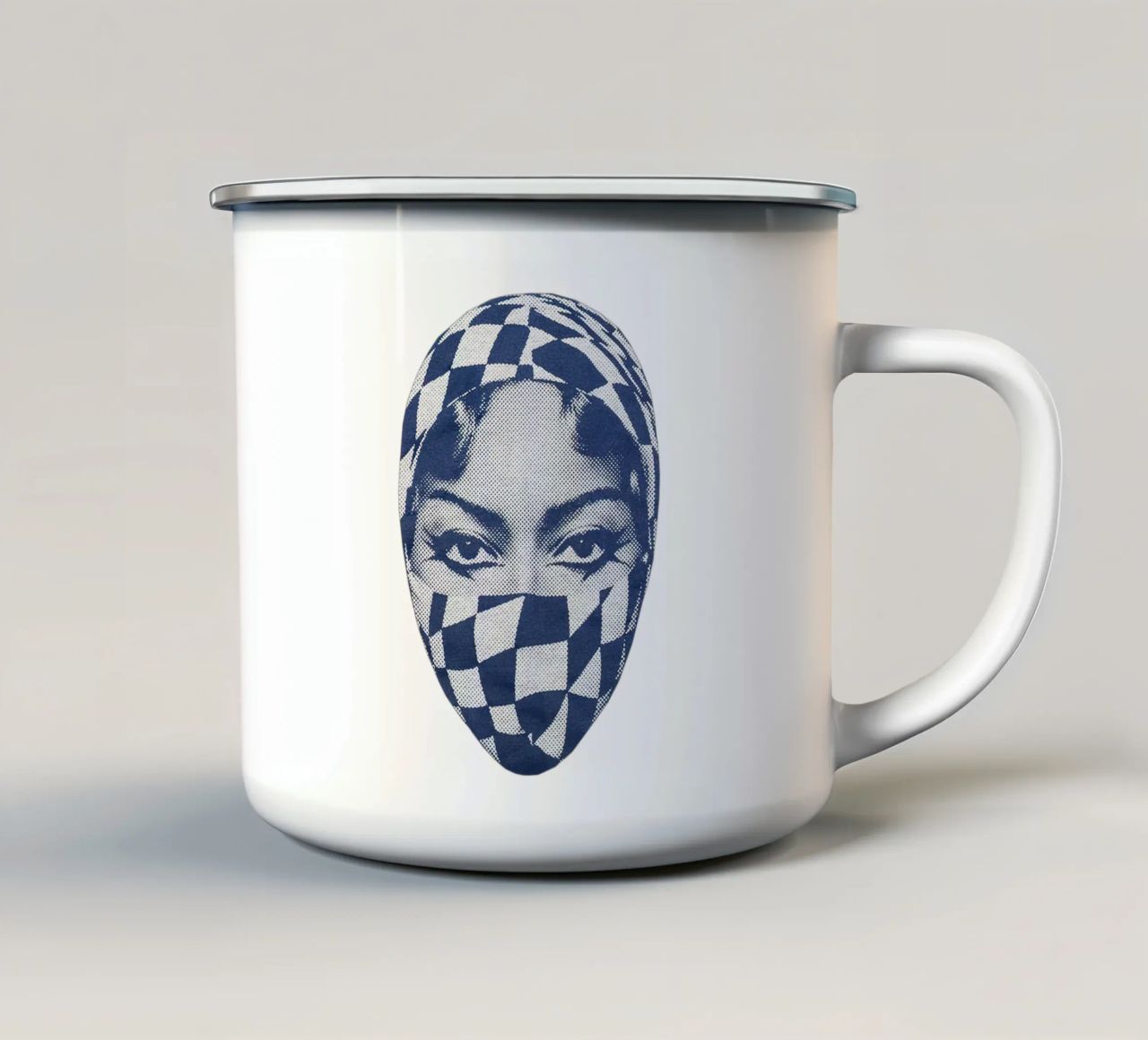 Sguardo acuto tazza in smalto da martina