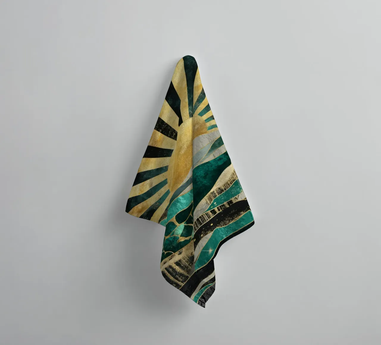 Alba in Art Déco con accenti dorati asciugamano da bagno da Niklas