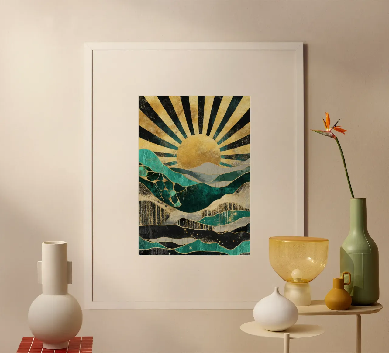 Alba in Art Déco con accenti dorati carta hahnemühle da Niklas