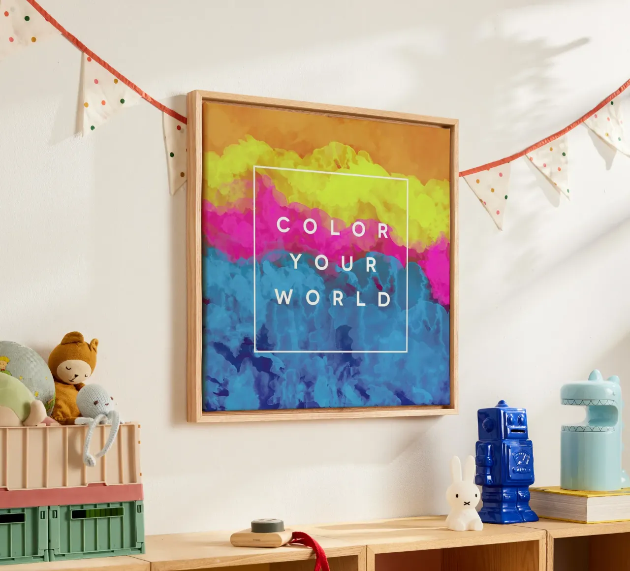 Color Your World tela con Cornice a cassetta da Galaxy Eyes