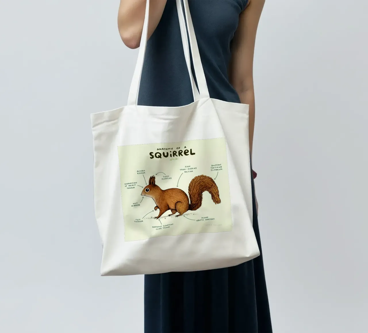 Anatomy Of A Squirrel borsa in juta da Sophie Corrigan