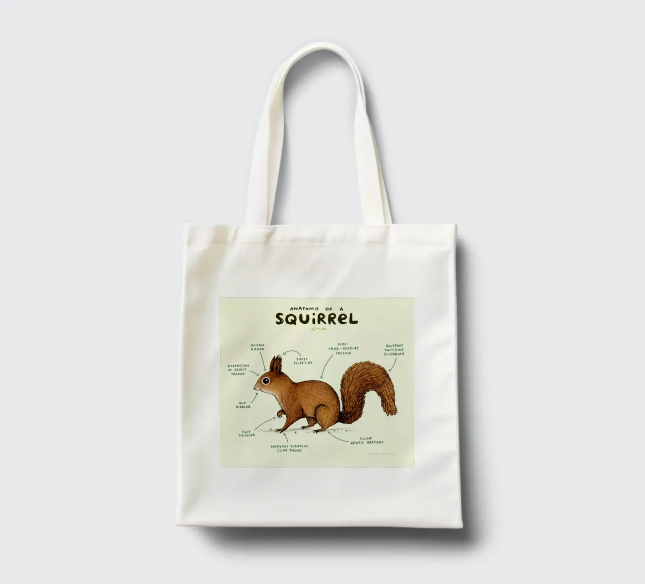 Anatomy Of A Squirrel borsa in juta da Sophie Corrigan