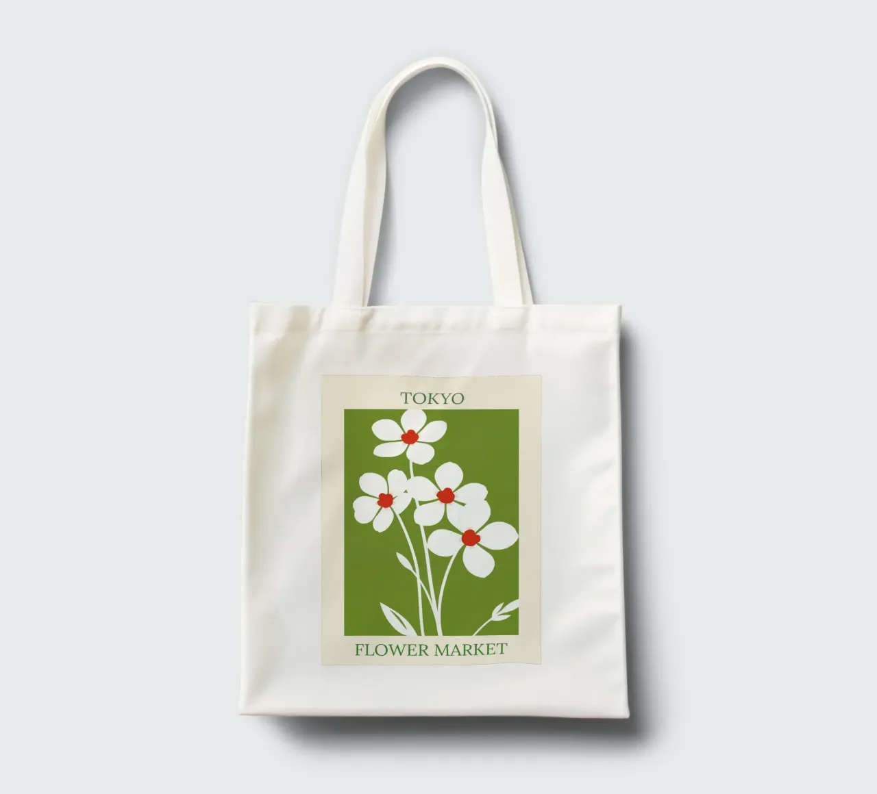 Mercato dei fiori verdi di Tokyo borsa in juta da HicksShop