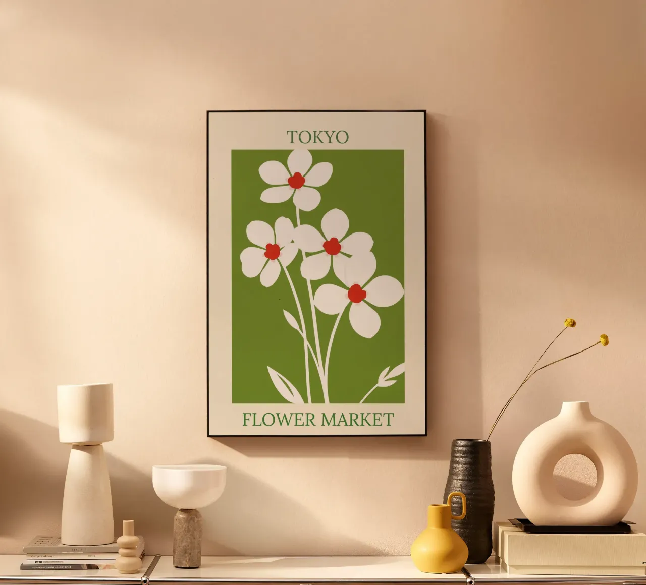 Mercado de flores verdes de Tokio metacrilato de HicksShop