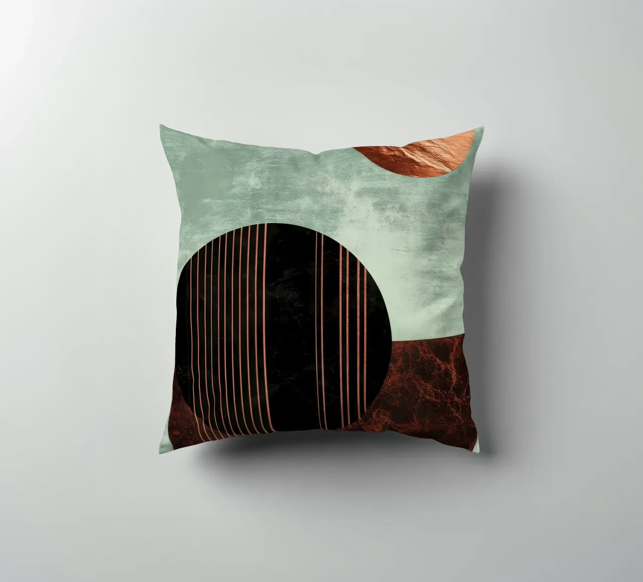 Design minimalista in rame e nero cuscino da Niklas