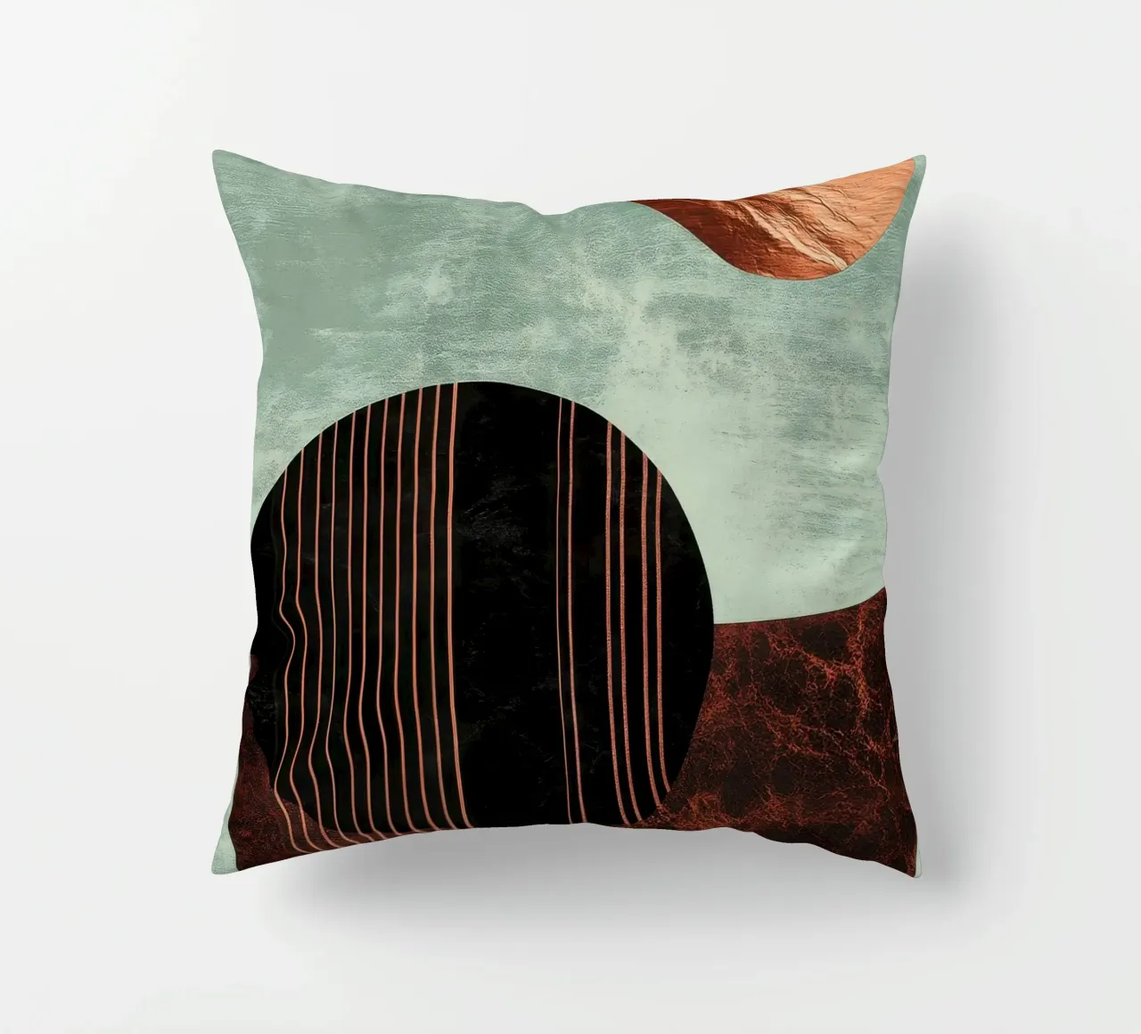 Design minimalista in rame e nero cuscino da Niklas