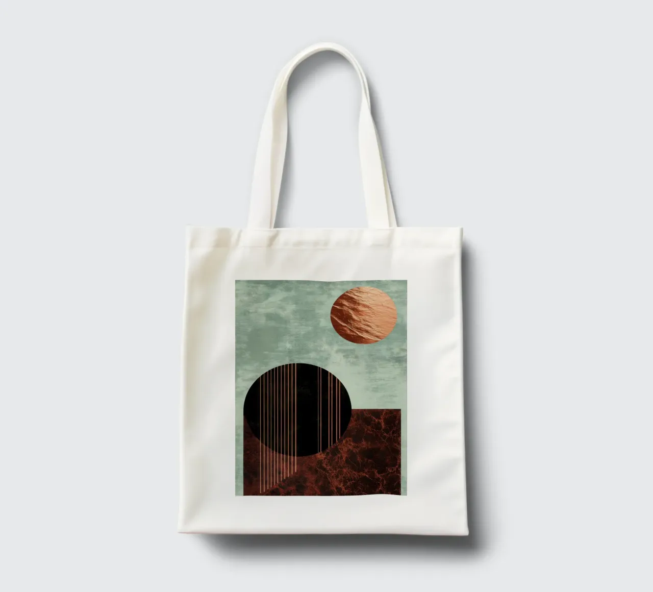 Design minimalista in rame e nero borsa in juta da Niklas