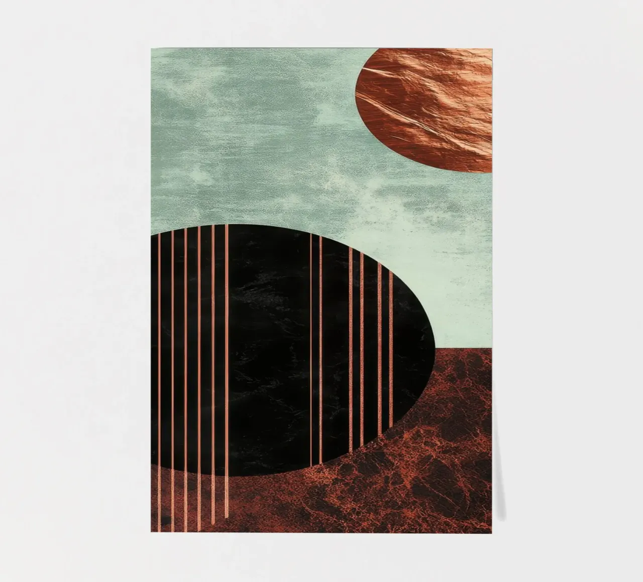 Design minimalista in rame e nero foglio adesivo da Niklas