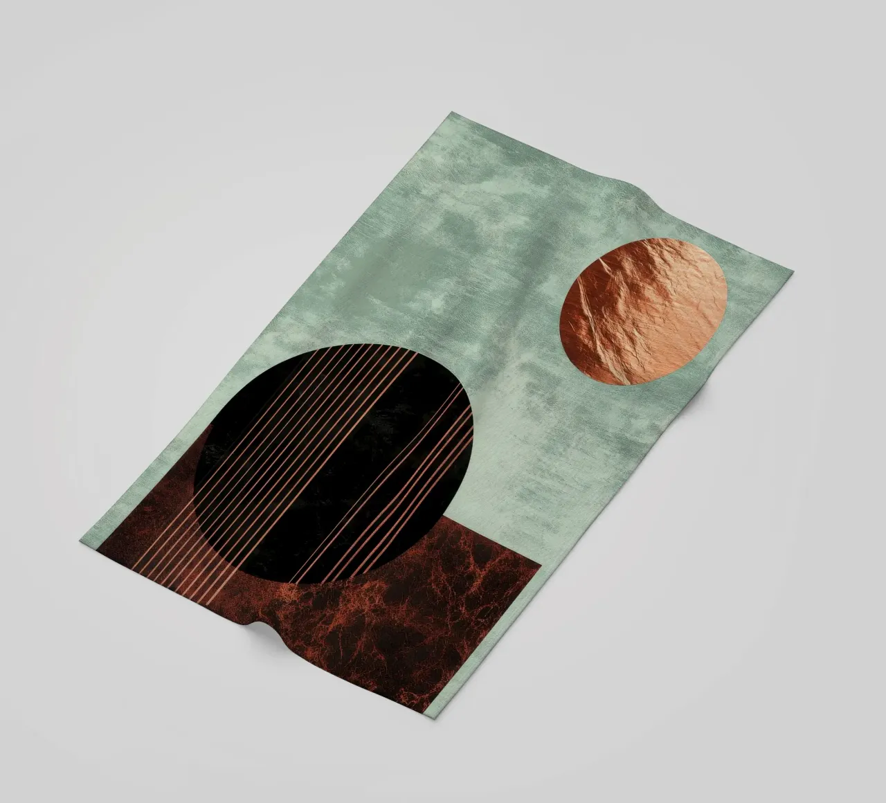 Design minimaliste en cuivre et noir serviette de plage de Niklas