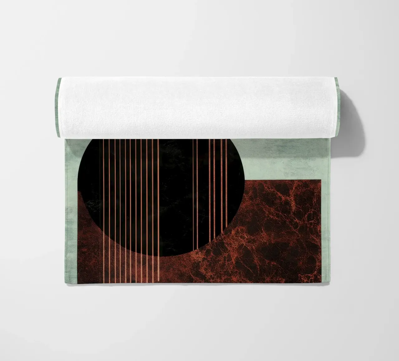 Design minimalista in rame e nero telo mare da Niklas