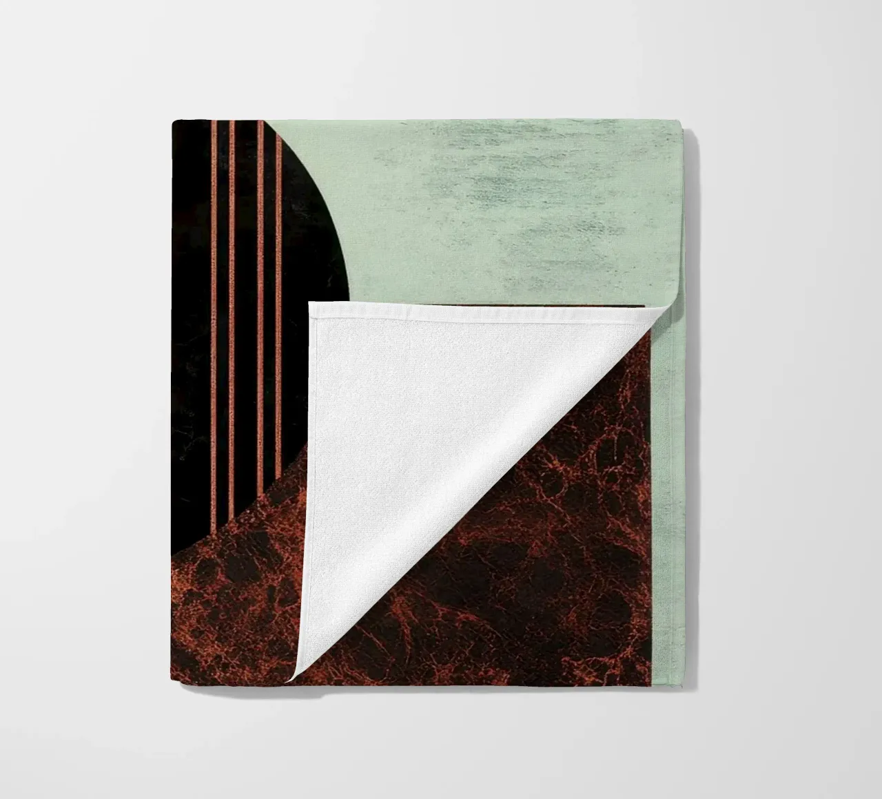 Design minimalista in rame e nero telo mare da Niklas