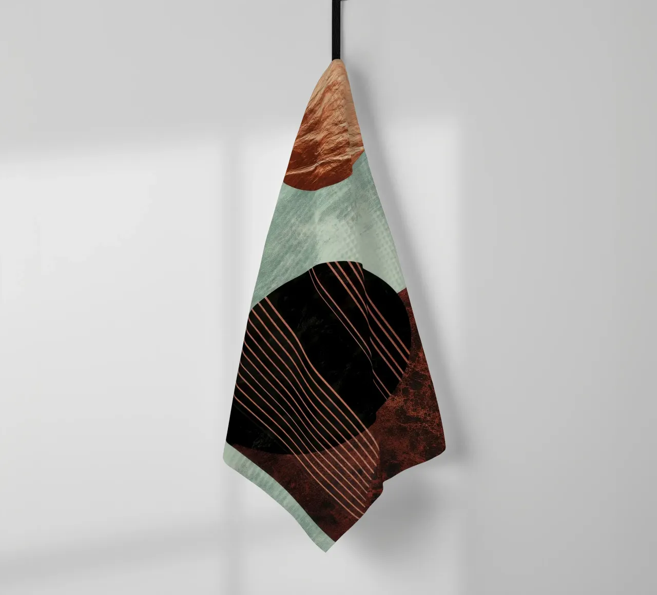 Design minimalista in rame e nero canovaccio da cucina da Niklas