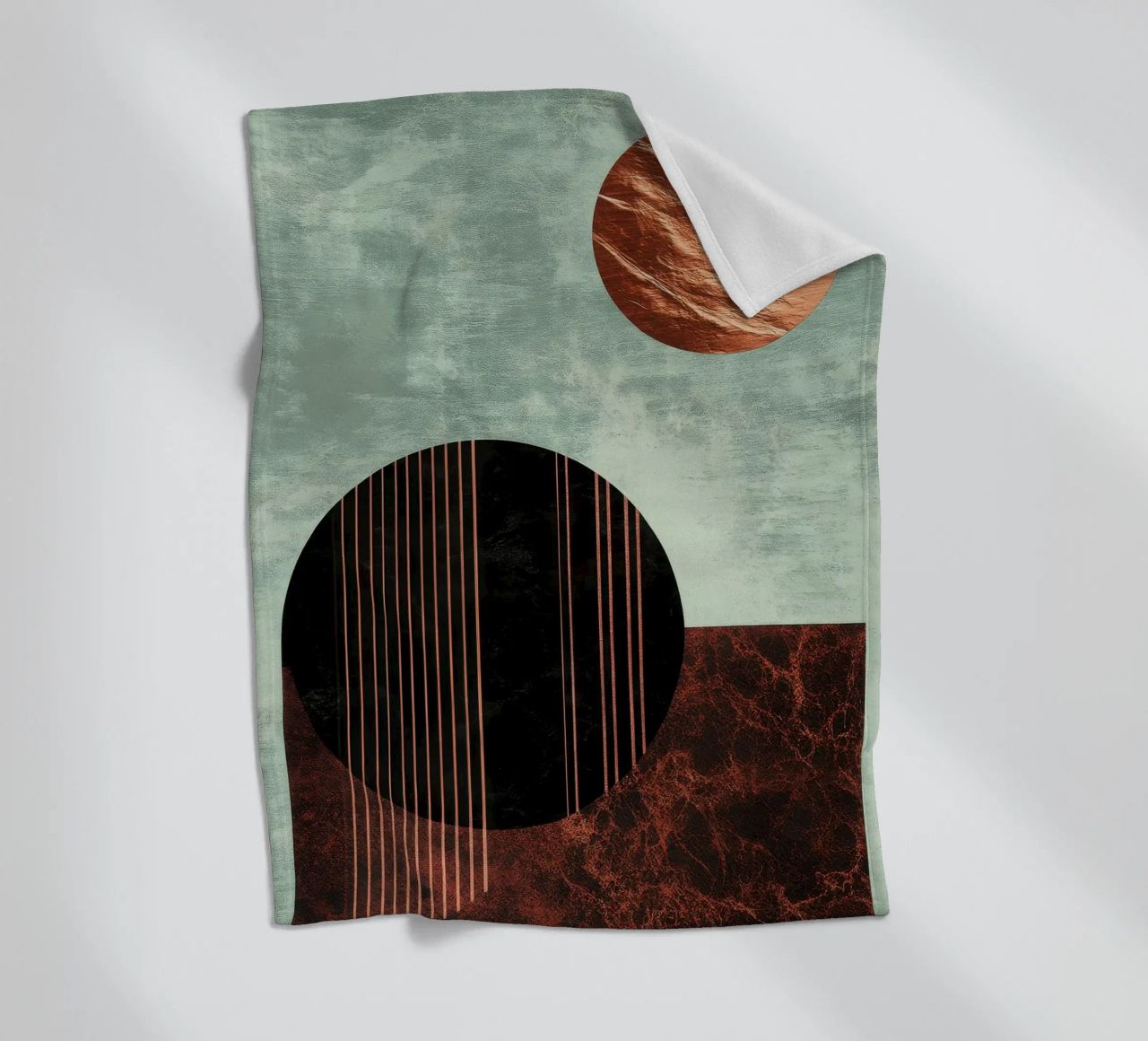 Design minimalista in rame e nero coperta in pile da Niklas
