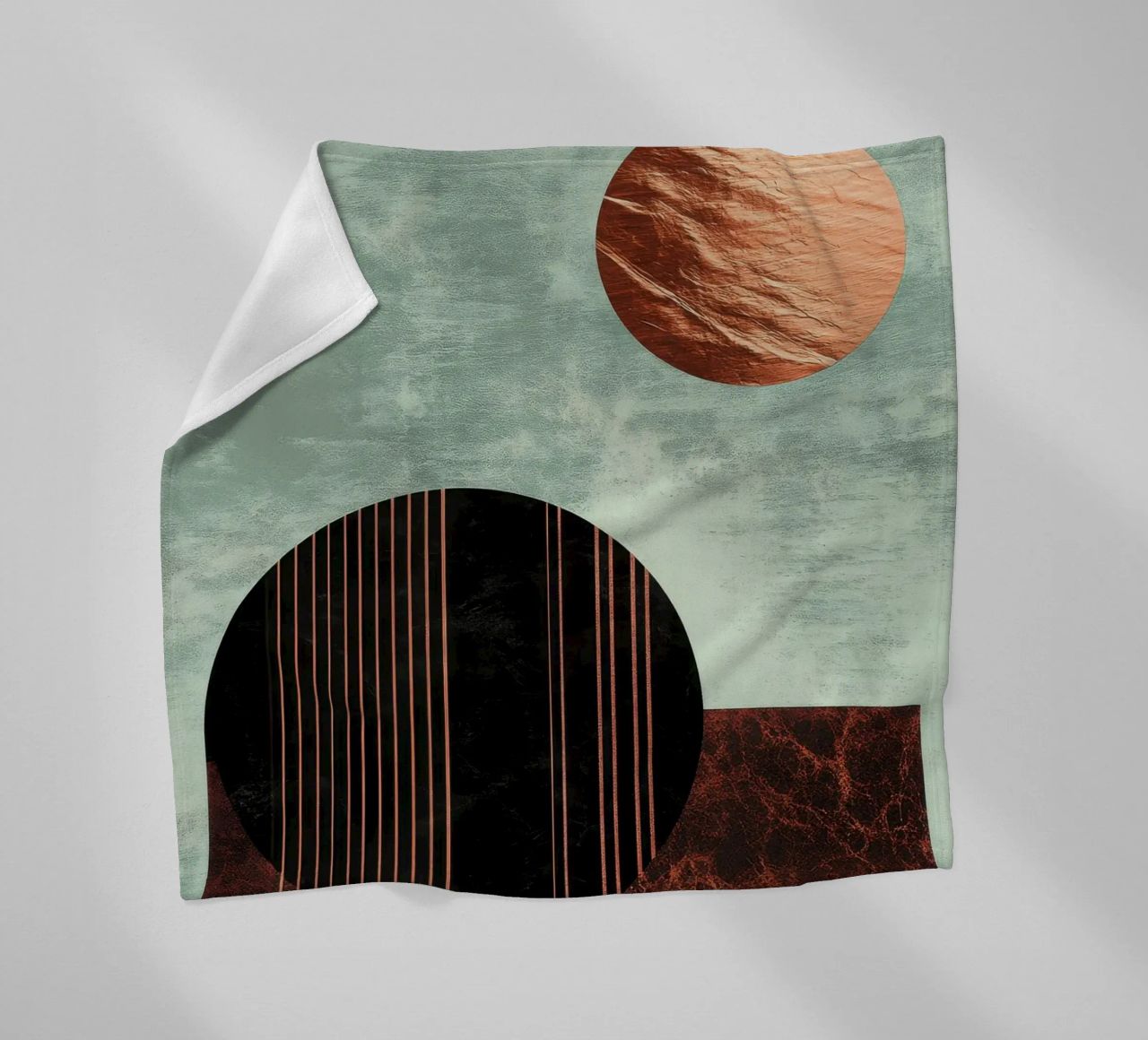 Design minimalista in rame e nero coperta in pile da Niklas