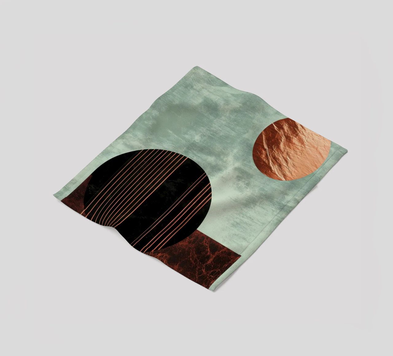 Design minimalista in rame e nero coperta in pile da Niklas