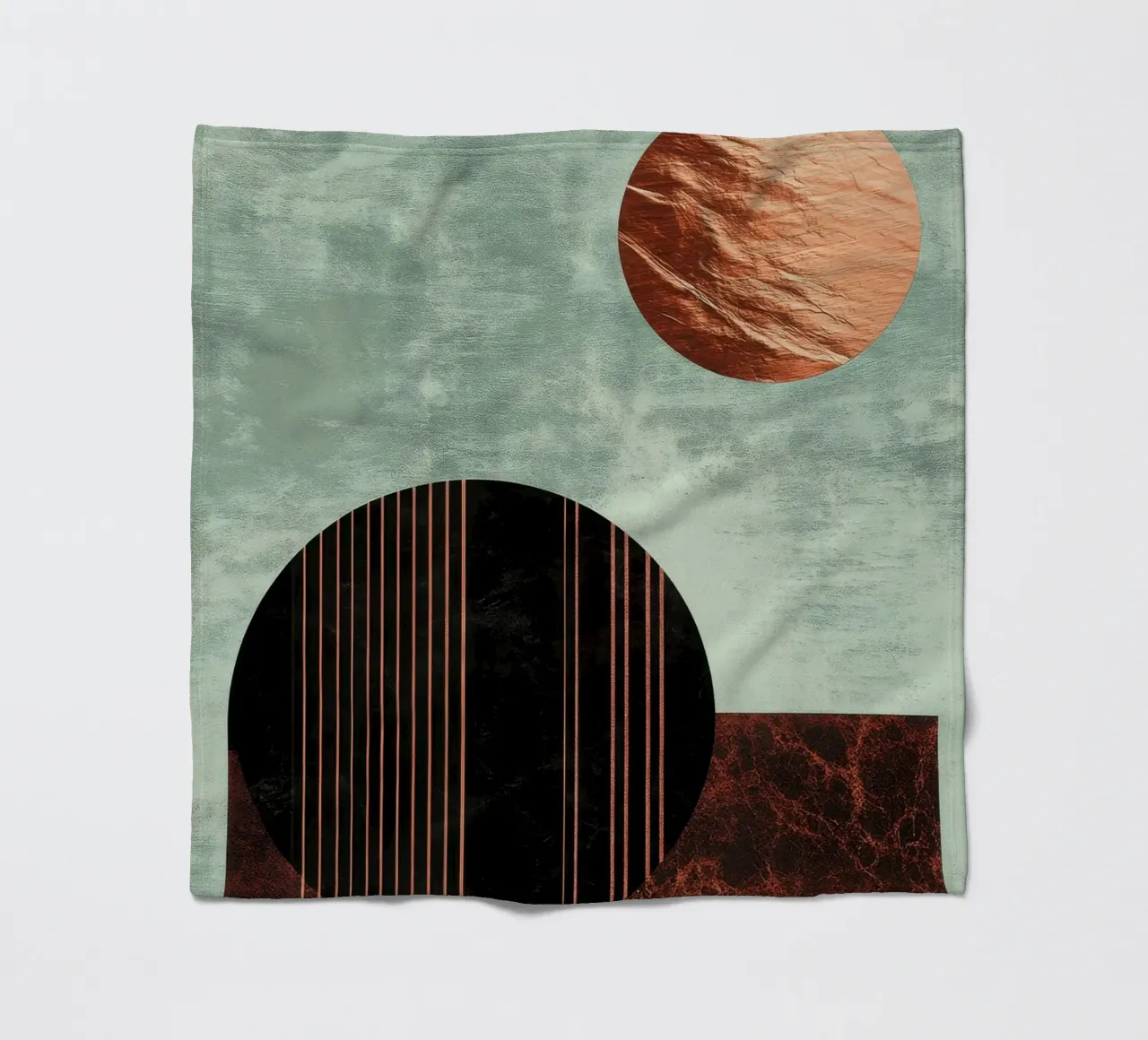 Design minimalista in rame e nero coperta in pile da Niklas