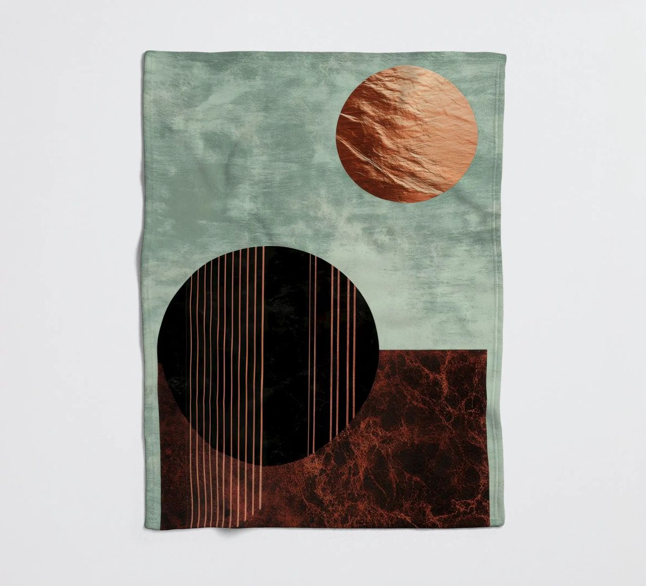 Design minimalista in rame e nero coperta in pile da Niklas