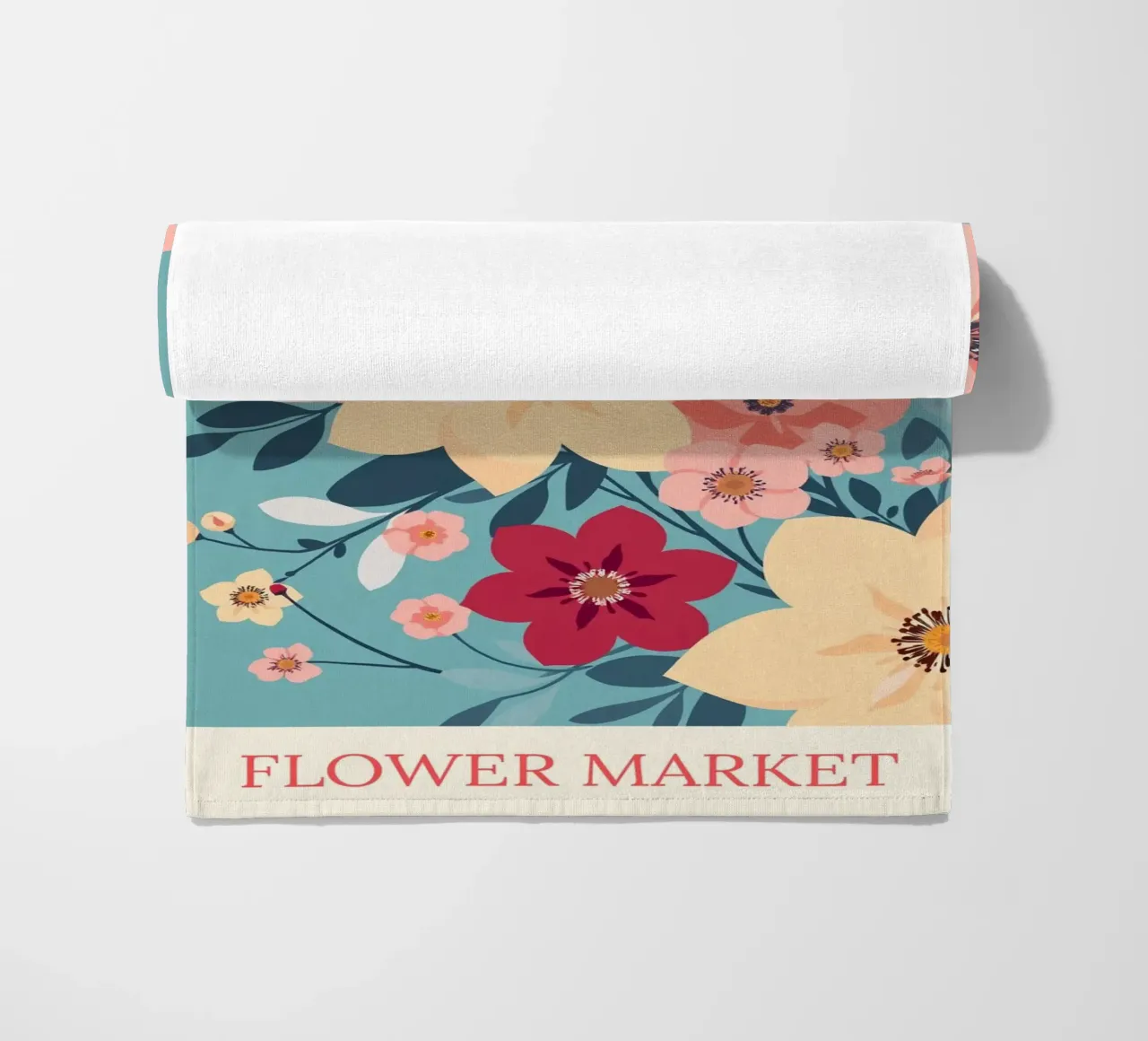 Mercato dei fiori di Barcellona telo mare da HicksShop