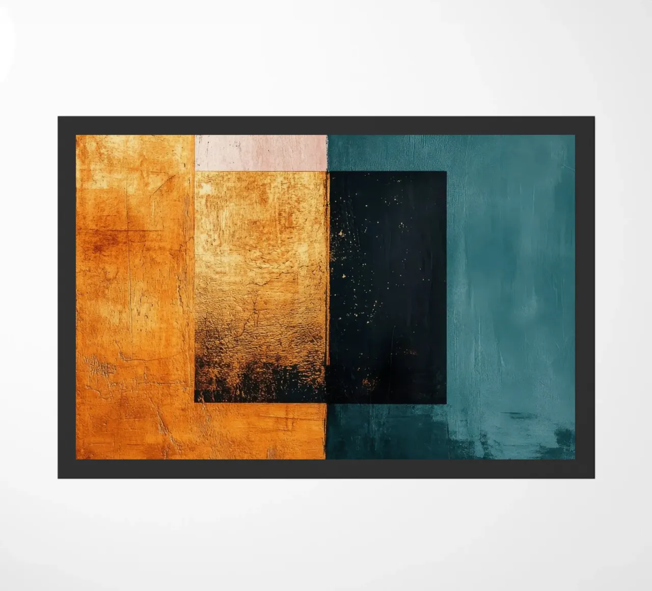 Modern composition with three squares doormat by Niklas