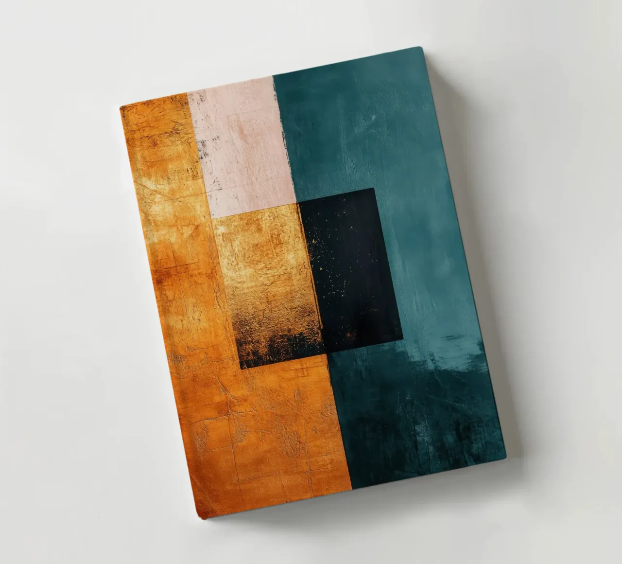 Modern composition with three squares notebook by Niklas