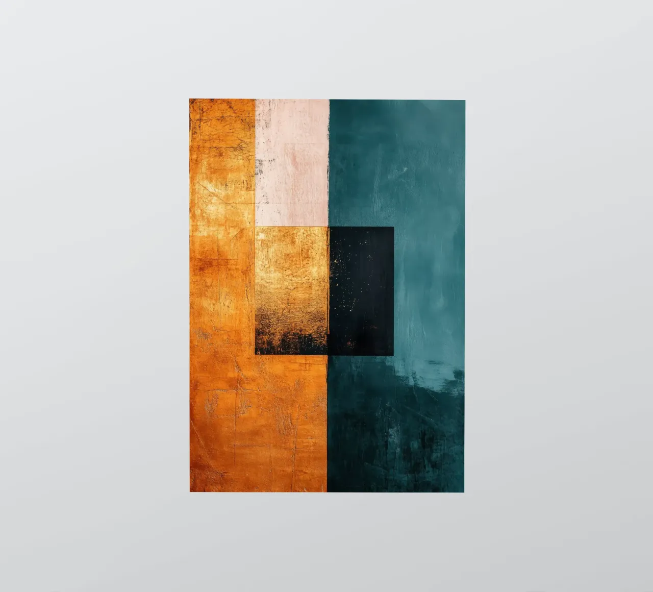 Modern composition with three squares sticker by Niklas