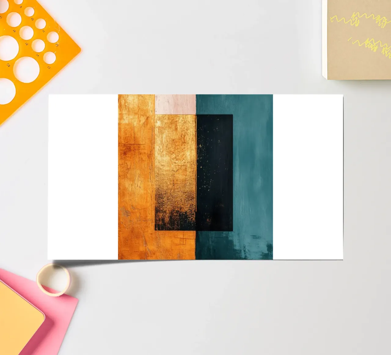 Modern composition with three squares sticker sheet by Niklas
