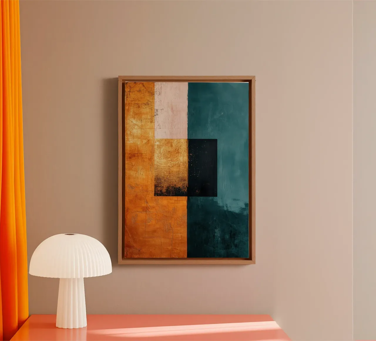 Modern composition with three squares canvas by Niklas