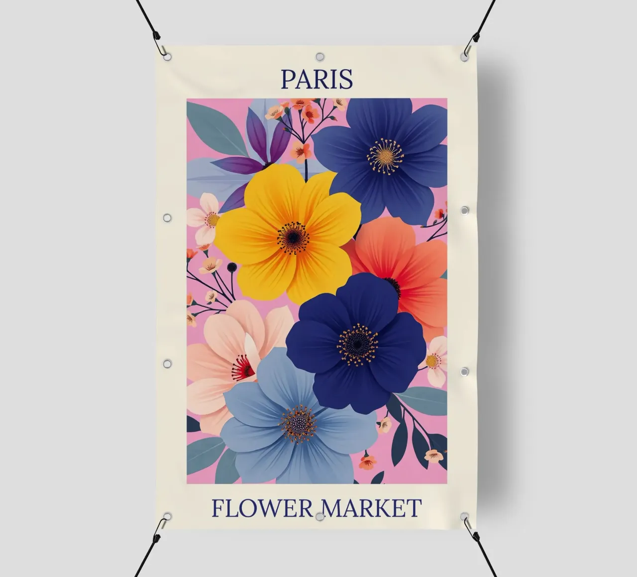 Mercato dei fiori di Parigi telo in pvc da HicksShop