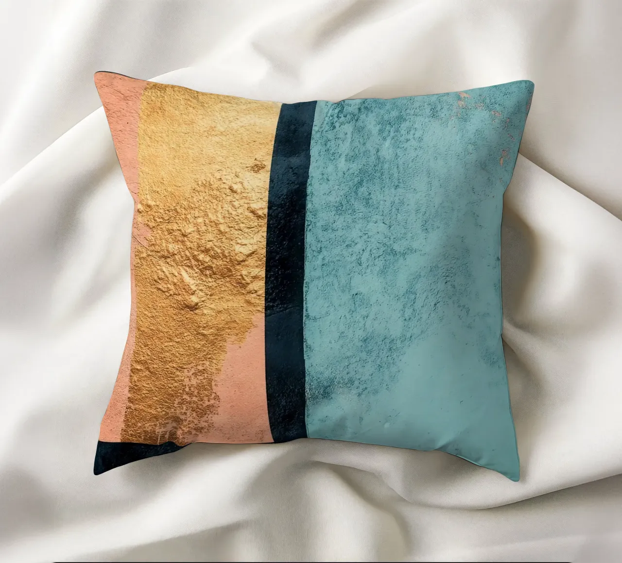 Sfondo astratto in oro e blu cuscino da Niklas