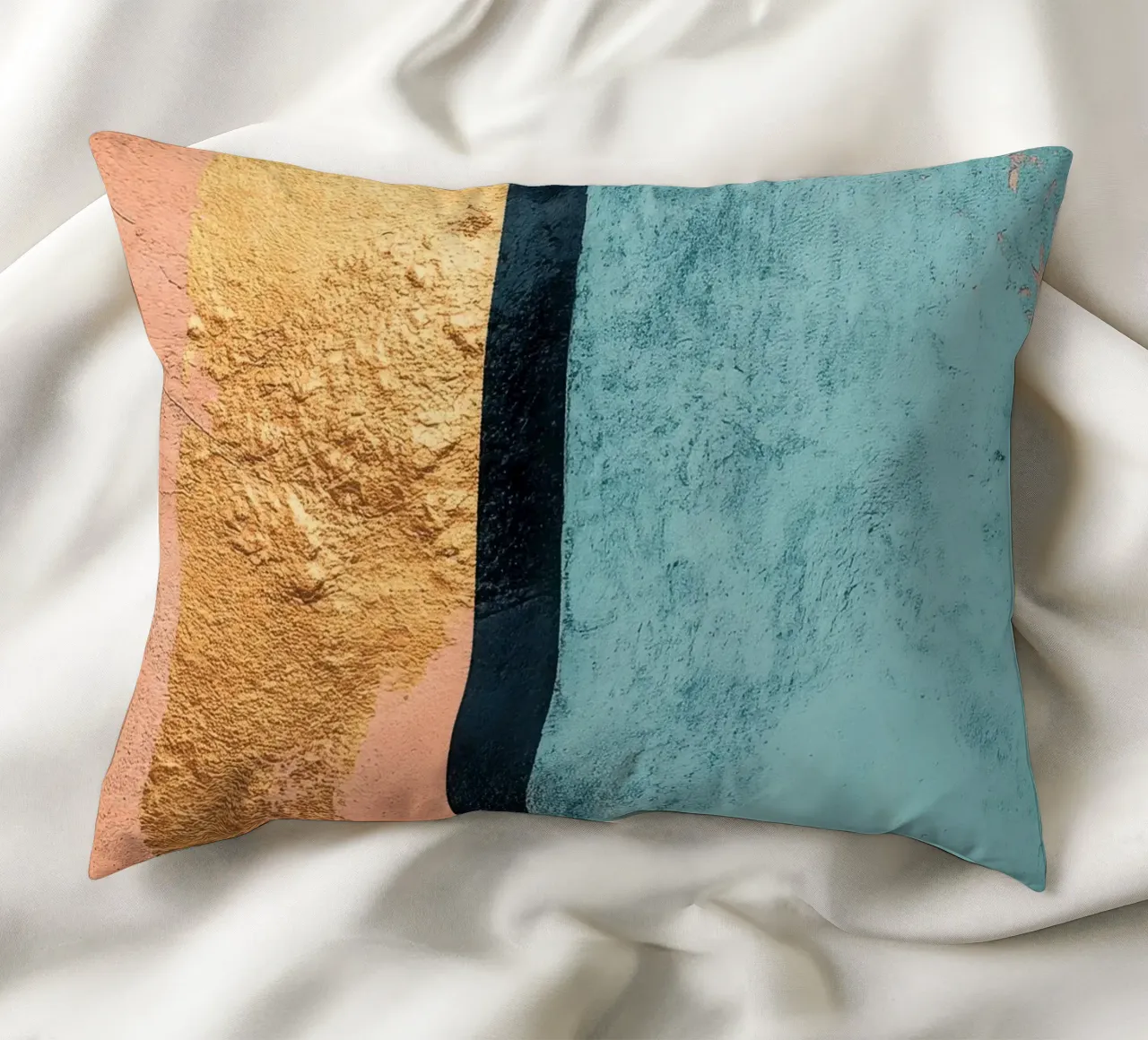 Sfondo astratto in oro e blu cuscino da Niklas