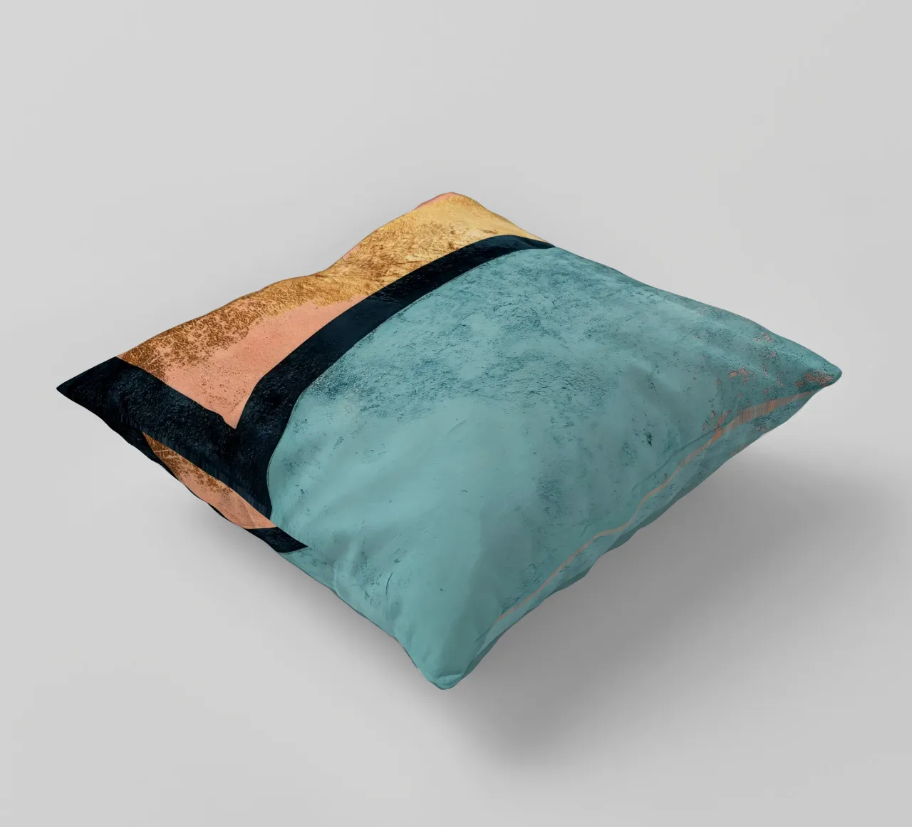 Sfondo astratto in oro e blu cuscino da Niklas