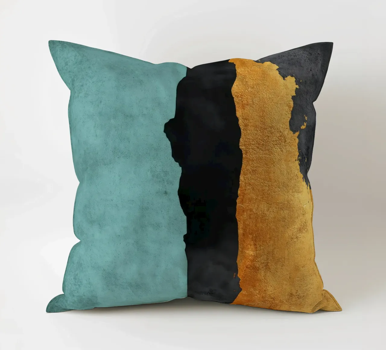 Composizione minimalista in nero e oro cuscino da Niklas