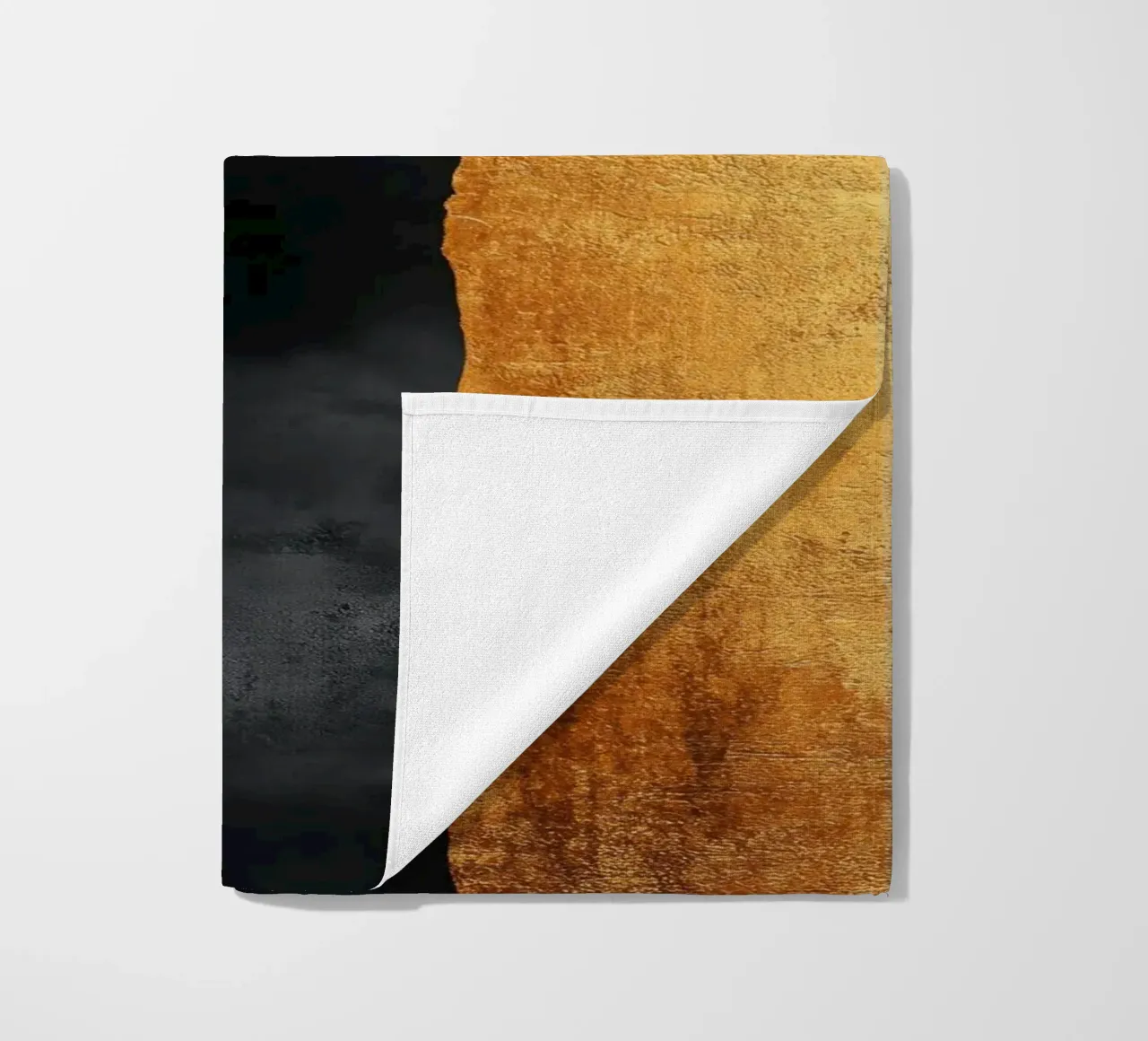 Composizione minimalista in nero e oro telo mare da Niklas
