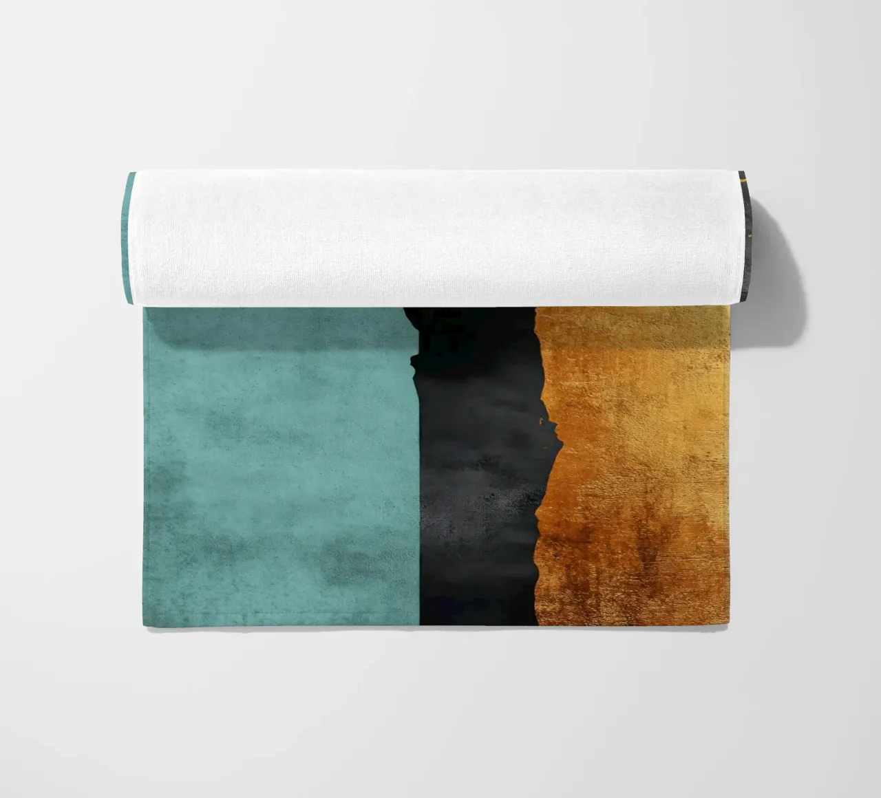 Composizione minimalista in nero e oro telo mare da Niklas