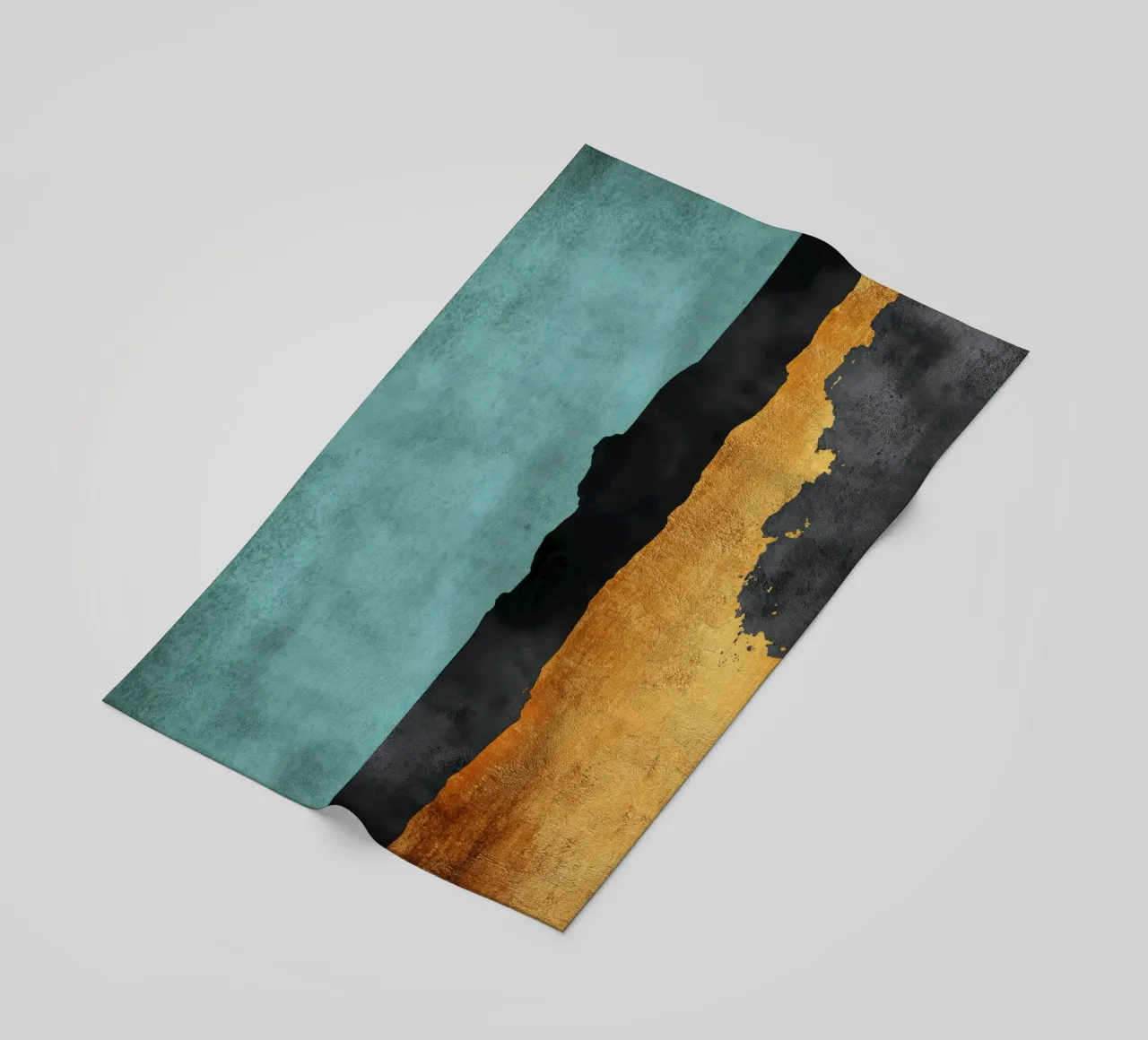 Composizione minimalista in nero e oro telo mare da Niklas