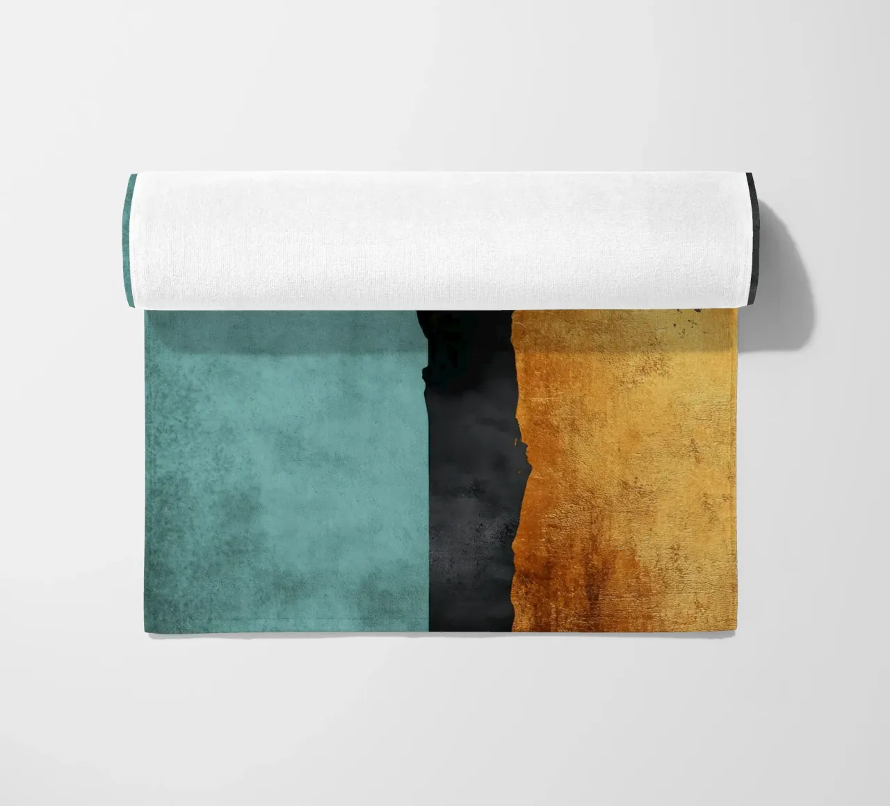 Composizione minimalista in nero e oro telo mare da Niklas