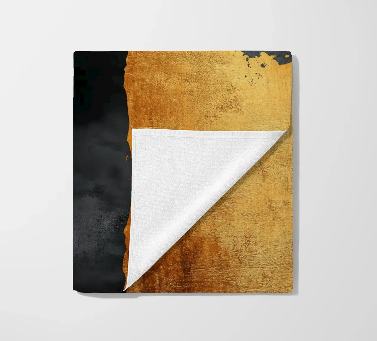 Composizione minimalista in nero e oro telo mare da Niklas