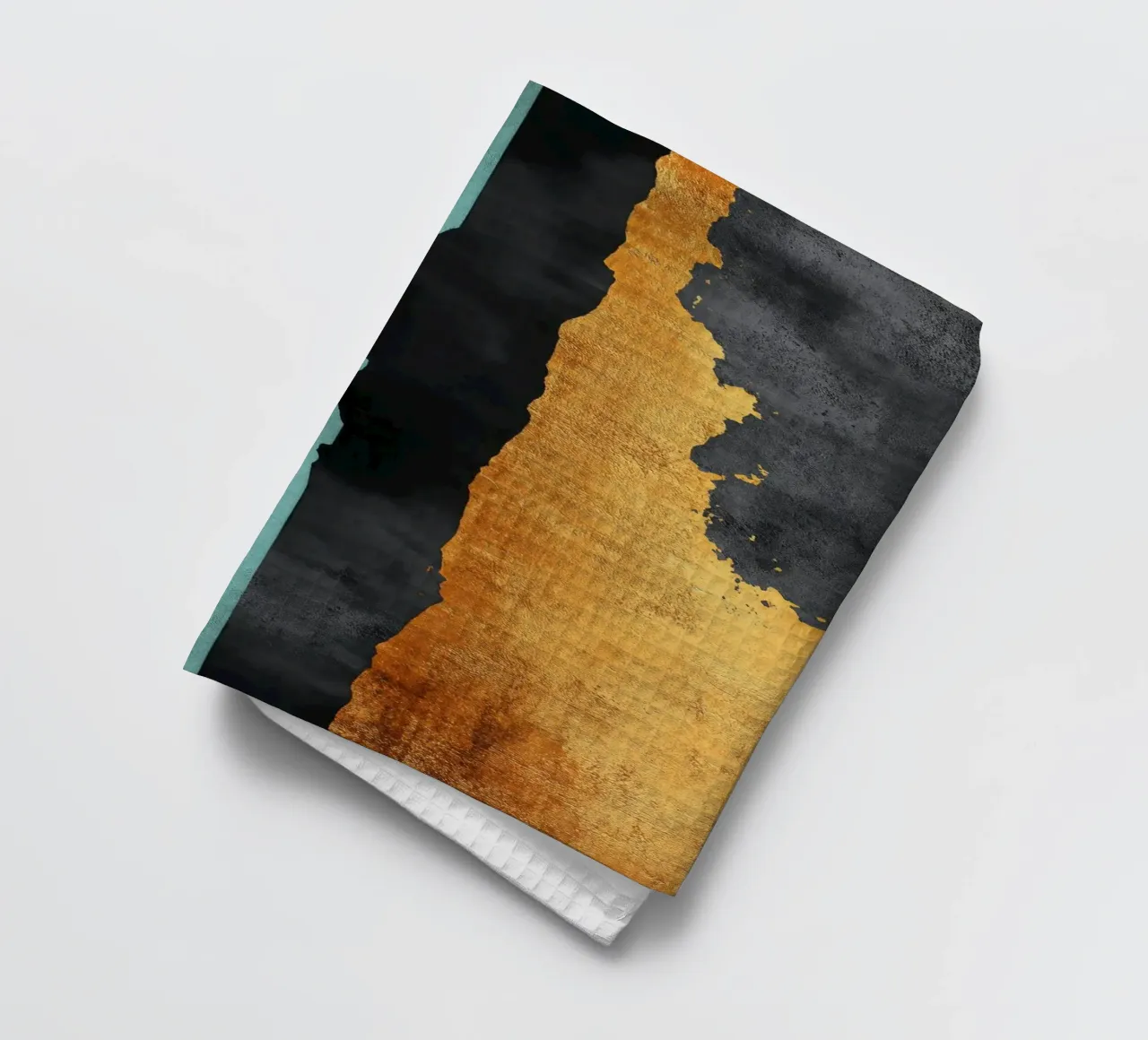 Composizione minimalista in nero e oro canovaccio da cucina da Niklas