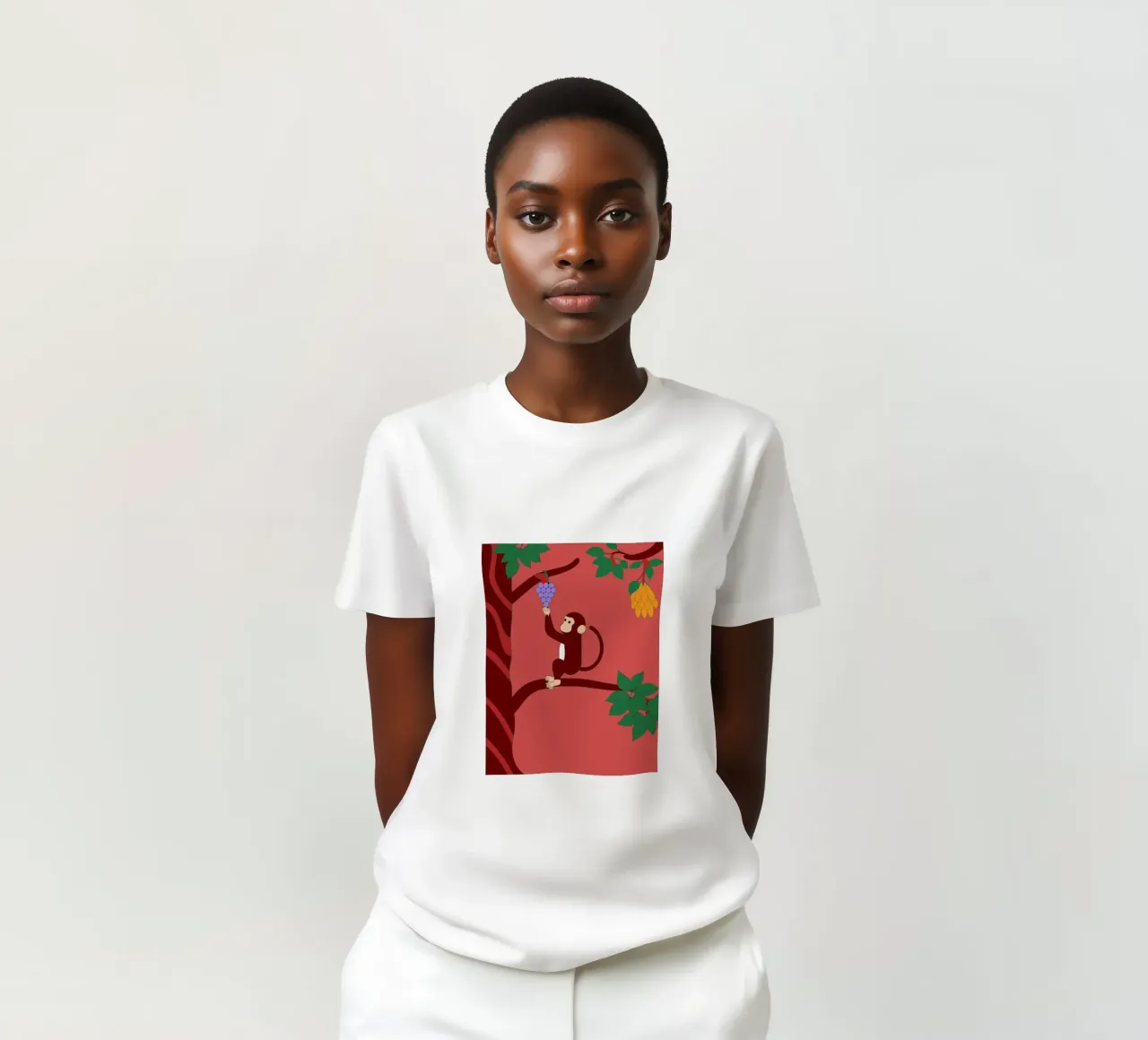 Mono y uvas camiseta de OUR SHOP