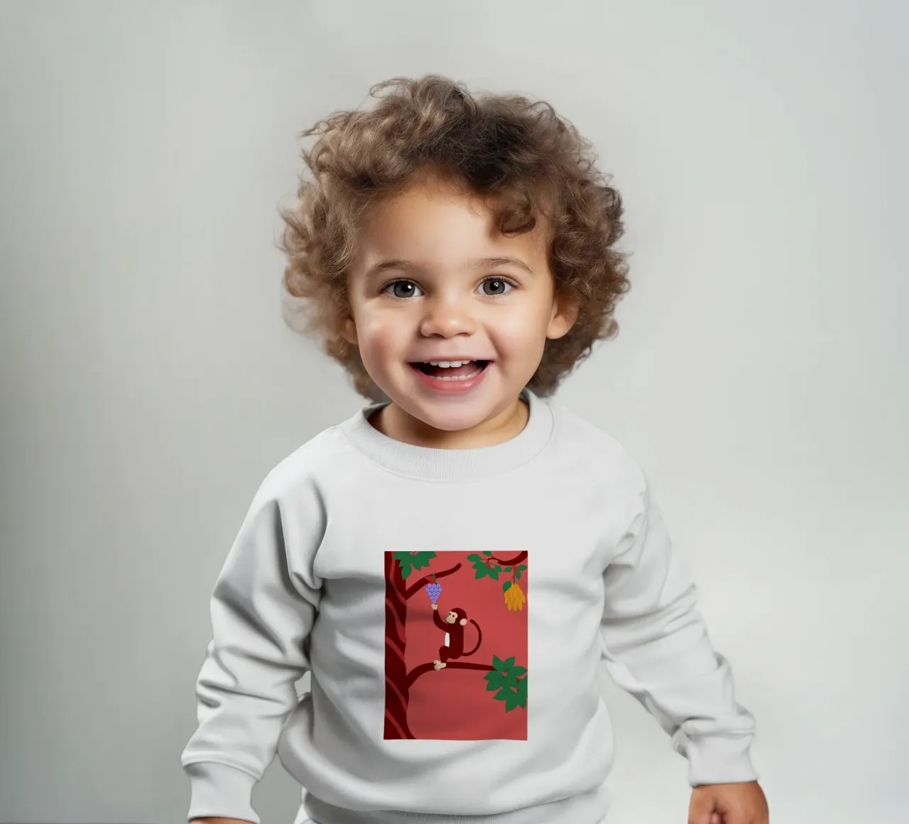 Scimmia e uva felpa neonato da OUR SHOP