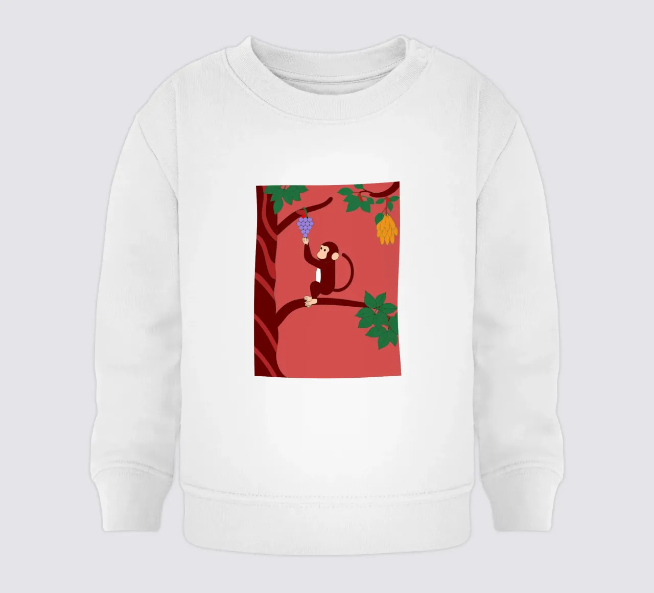 Scimmia e uva felpa neonato da OUR SHOP