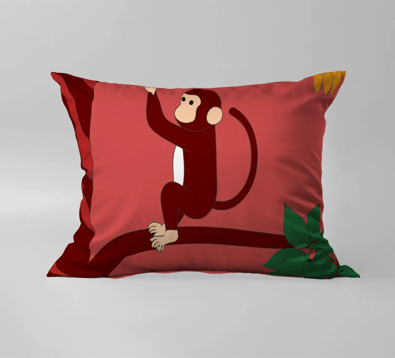 Aap en druiven kussen van OUR SHOP
